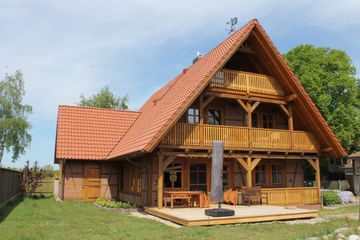 Neubau Fachwerkhaus mit Balkon