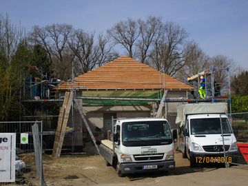  Fahrzeughalle Dachkonstruktion in Holzbauweise
