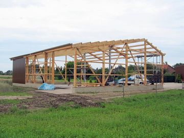 Neubau Lagerhalle in Ingenieurholzbauweise